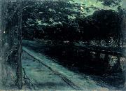 Lesser Ury Abend am Landwehrkanal oil painting